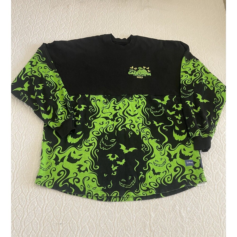 Disney Parks Oogie Boogie Bash 2023 Oversized Spirit Jersey Neon Green Sz M